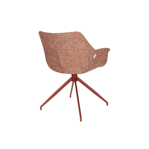 Zuiver Doulton Eetkamerstoelen met Armleuningen Terra/ Rood - Set van 2