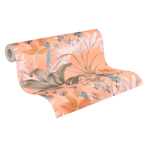 Livingwalls behang bloemmotief perzik roze - 53 cm x 10.05 m - AS-391722 - vtwonen shop