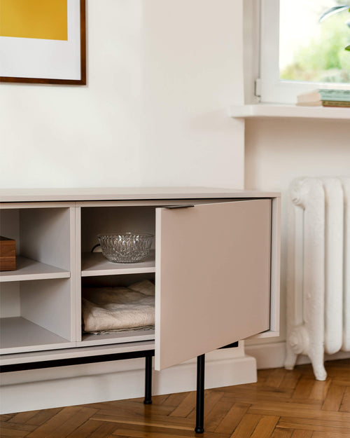 noo.ma Mod TV-stand 189 cm - Deep Beet Burgundy, board, veel opbergruimte