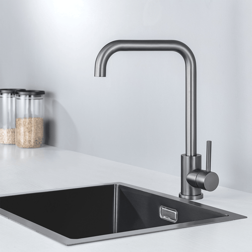 LOMAZOO keukenkraan James - mengkraan - 360° draaibaar - gun metal black