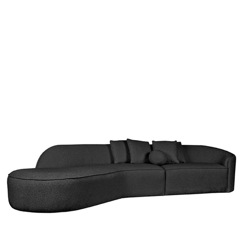 LABEL51 Bank Stelvio 4-Zits Rechts - Antraciet Bouclé - 338x150x74cm