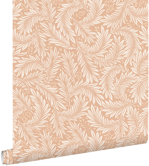ESTAhome behang bladeren licht terracotta - 50 x 900 cm - 131141 - vtwonen shop