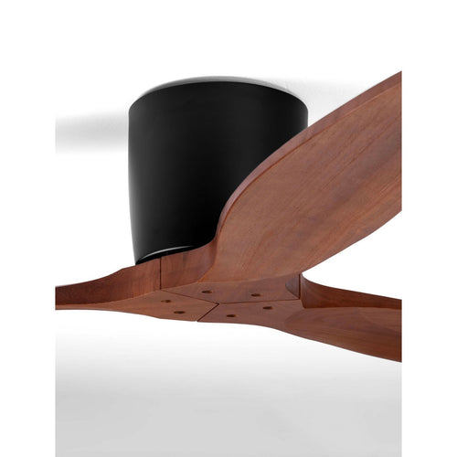 Nova Luce NINEMIA Plafondventilator Sandy Black, Donker Hout Sandy Black & Donkerhouten Bladen 6 Snelheden DC Motor 40W
