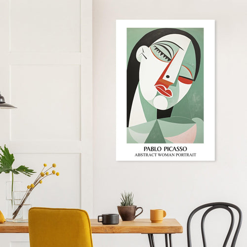 Artfulprints  Pablo Picasso - Abstract woman portrait   poster A4 21x29.7 cm - vtwonen shop
