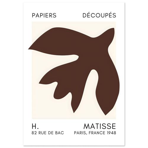 Artfulprints  Matisse – Floating forms brown   poster A4 21x29.7 cm - vtwonen shop