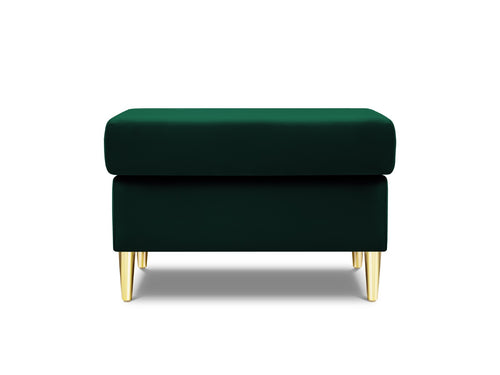 Cosmopolitan Design Poef Kyoto flueel, flessengroen - 70x70x45cm