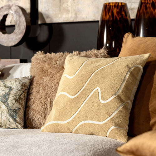 CIRI - sierkussen 45x45 cm - bouclé - Semolina - beige