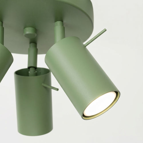 Sollux Lighting Plafondlamp RING 3P salie - 25,7x25,7x14,5cm