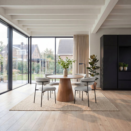 Furnhouse eettafel Tango - Natuurlijk eikenhout - Ø 120 cm