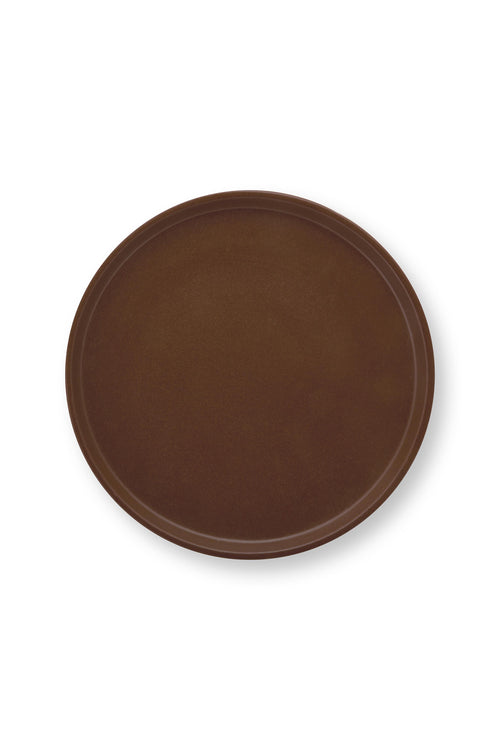 vtwonen - Dinerbord - Serveerschaal - Bruin - Keramiek - 27cm