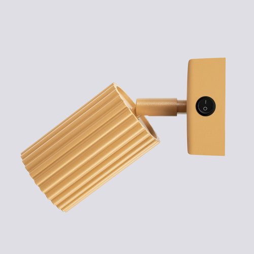 Sollux Lighting Wandlamp KARBON goud met schakelaar - 8x8x16cm