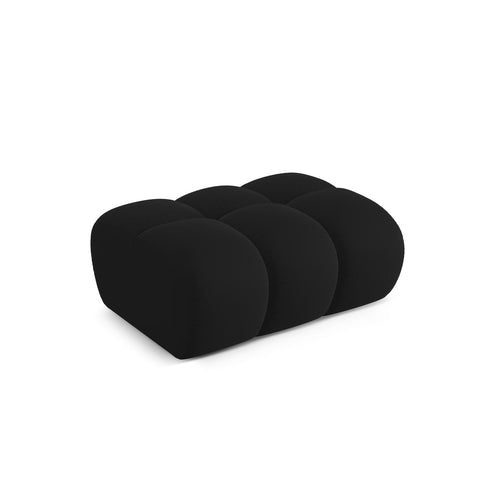 Cosmopolitan Design - Poef Treno flueel zwart - 70x90x42cm