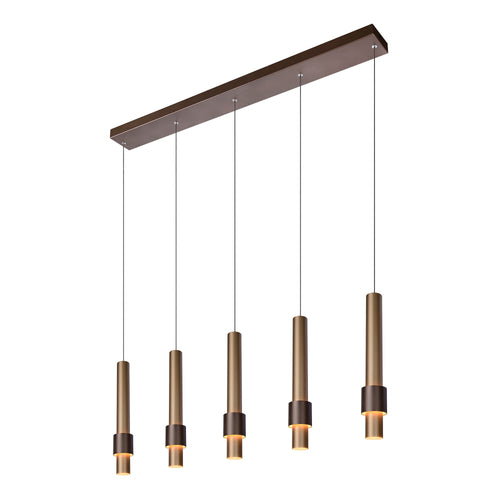 Lucide hanglamp MARGARY - Geïntegreerde LED - Koffie - vtwonen shop