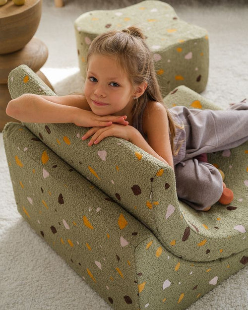 Wigiwama Terrazzo Moon Chair - Groen - vtwonen shop