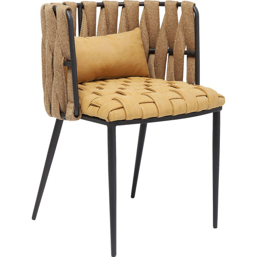 Kare Design Stoel met armleuningen Cheerio geel
