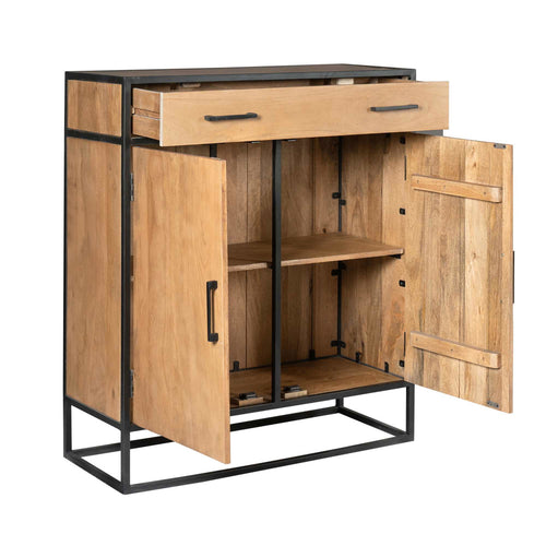 StarFurn Kabinetkast Denver - Naturel Hout - 2-Deurs - 100x40x115cm - vtwonen shop