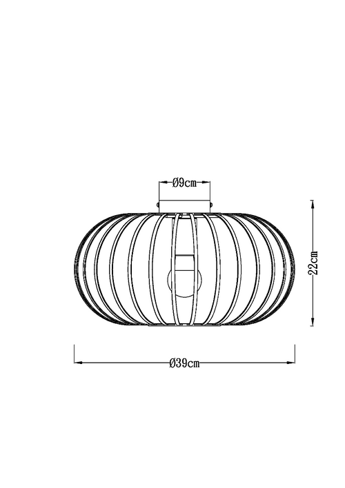 Lighto | Design plafondlamp zwart 39cm Ø | Julia - vtwonen shop