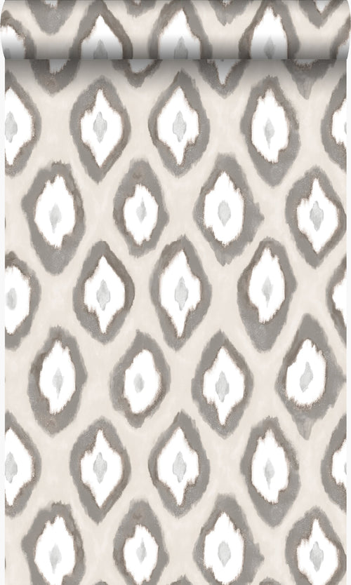 Origin Wallcoverings behang ikat motief beige - 53 cm x 10,05 m - 346916 - vtwonen shop