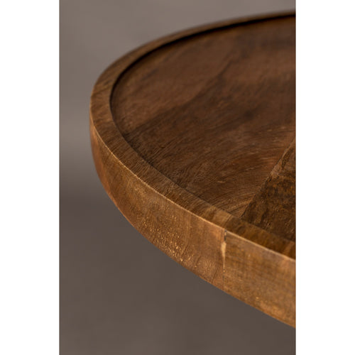 Dutchbone Cath Bijzettafel Rond 66 cm Mangohout  - Bruin - vtwonen shop