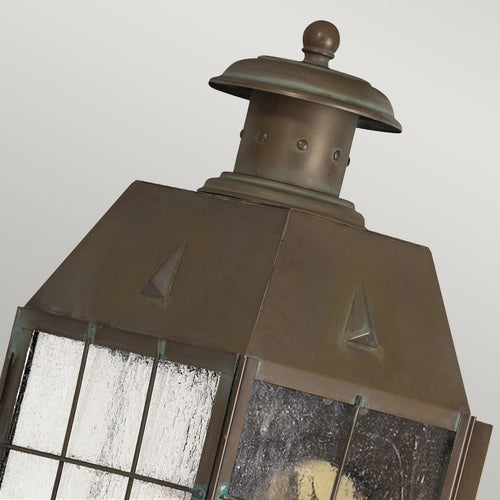 Elstead Hinkley Nantucket Outdoor Wandlantaarn Verouderd Messing, IP44