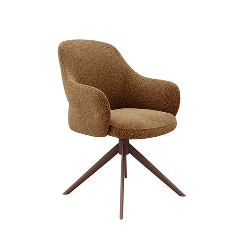 LABEL51 Eetkamerstoel Bern - Bruin Bouclé - Draaibaar - vtwonen shop