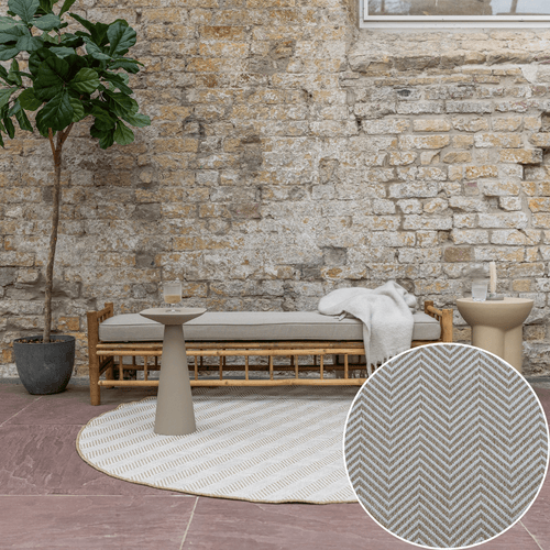 Interieur05 Rond Jute buitenkleed Naturel ZigZag - 240 x 240 cm - vtwonen shop