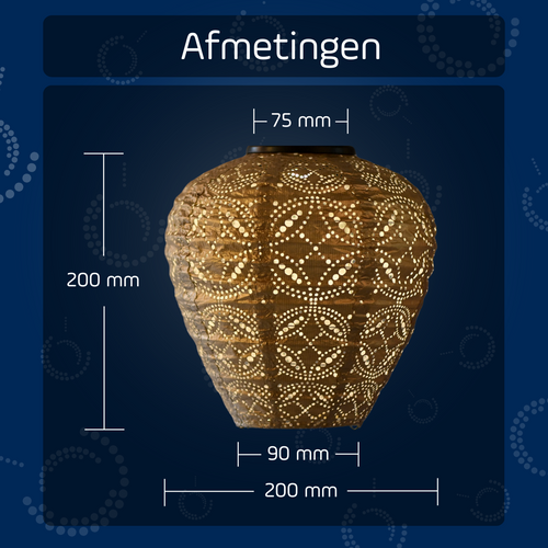 Lumiz solar lampion - mandela balloon - 20 cm - goud - vtwonen shop