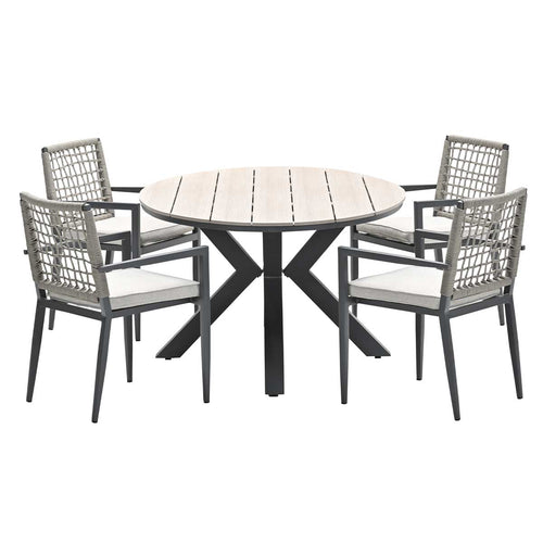 Garden Impressions tuinset Burela - Tulli taupe 5-delig - ovaal 180x115 cm - vtwonen shop