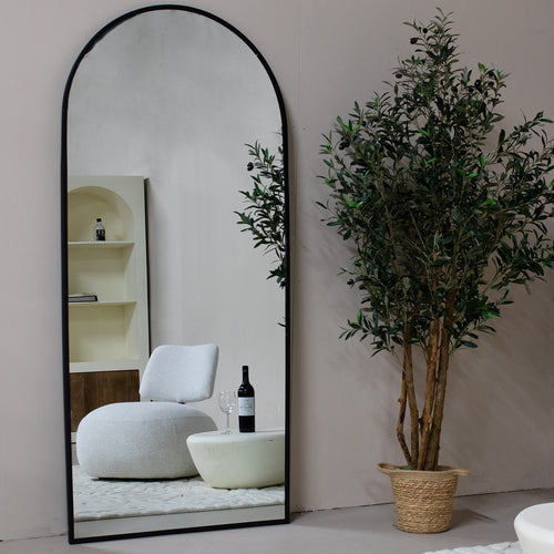 Giga Meubel Spiegel Bowie - Zwart Metaal - 80x3x200cm - vtwonen shop