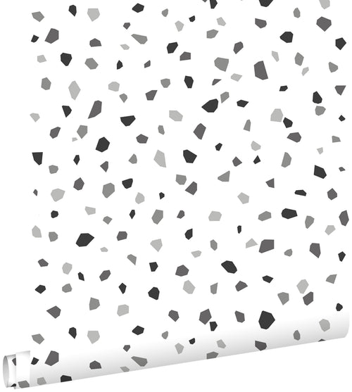 ESTAhome behang terrazzo zwart, wit en grijs - 0,53 x 10,05 m - 139034 - vtwonen shop