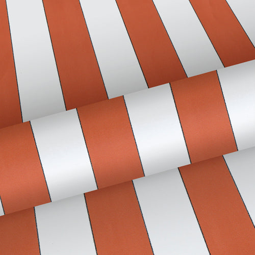 Sanders & Sanders behang strepen terracotta en wit - 53 cm x 10.05 m - 640720
