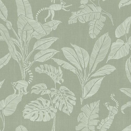 ESTAhome behang apen en jungle bladeren groen - 50 x 900 cm - 139863