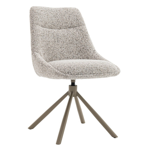DÉJA Living Eetkamerstoel Malou - Beige/Taupe - Draaibaar - Set van 2 - vtwonen shop