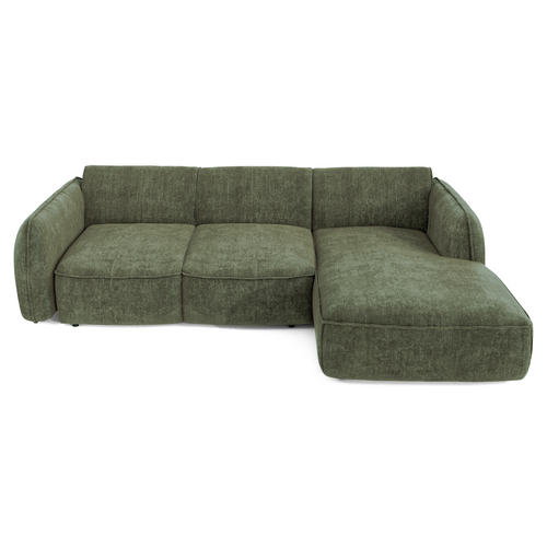 Sia Home  slaapbank LIVIA - Fluweel weefsel - Olijfgroen - 274cm