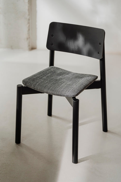 noo.ma WEM Gestoffeerde stoel - Vulcano Black