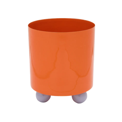 Present Time bloempot Double Funky Medium - oranje - Ø18cm