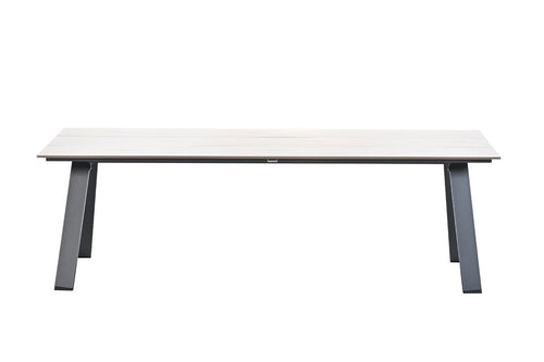Nevada dining tafel - 240x100 cm - carbon black-light teak Vironwood