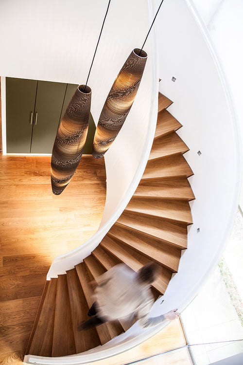 Think Paper hanglamp Skinny - 2 lichts - 21  x 200   cm - bruin - vtwonen shop