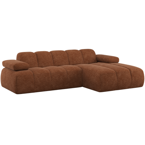 WOOOD chaise longue bank rechts Mojo - Wollig - Roestbruin - 74x284x160 - vtwonen shop
