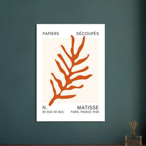 Artfulprints  Matisse – Ocean flora orange   poster A4 21x29.7 cm - vtwonen shop