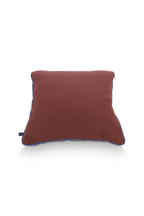 Pip Studio Sierkussen Giyani Embroidery Blauw Polyester 50 x 50 cm