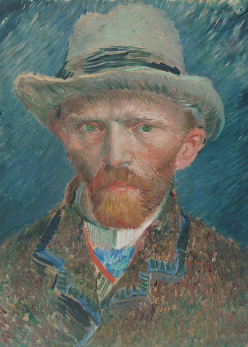 Sanders & Sanders fotobehang Zelfportret van Vincent van Gogh blauw - 200 x 279 cm - 950060 - vtwonen shop