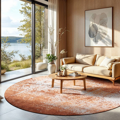 Ecorugs vloerkleed Mars - oranje - 240x240cm