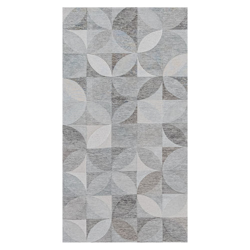 Lola&Moi vloerkleed Rock Crystal - zilver - 80x150cm