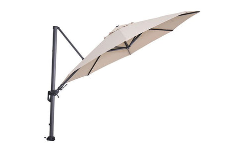 Hawaii parasol - Ø350 cm - carbon black - ecru