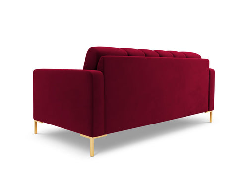 Cosmopolitan Design Bank Bali 2-zits, flueel, rood - 96x152x75cm