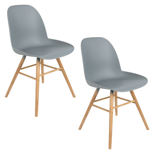 Zuiver Albert Kuip Eetkamerstoelen Lichtgrijs - Set van 2 - vtwonen shop