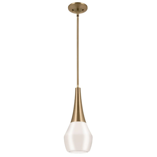 Schlanke Pendelleuchte Deckenleuchte Modern Champagner Bronze 1x E27