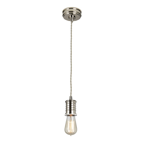 Elstead Douille - 1-lichts plafondlamp gepolijst nikkel, E27
