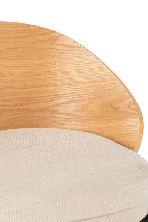 J-Line barstoel Lone - multiplex/metaal - naturel/beige